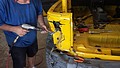 Cutting access holes in the Jeep JK